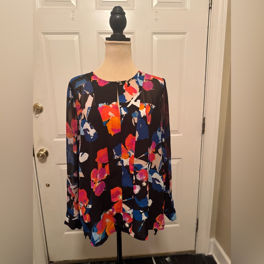 Vince Camuto Multicolor Abstract Blouse